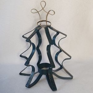 Metal Christmas Tree Tea Light Candle Holder